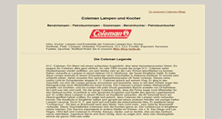 Desktop Screenshot of coleman.hytta.de